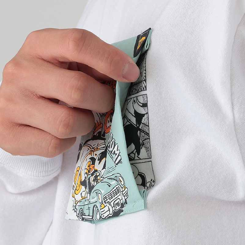 CHUMS COMICS POCKET BRUSHED L_S T-SHIRT MS